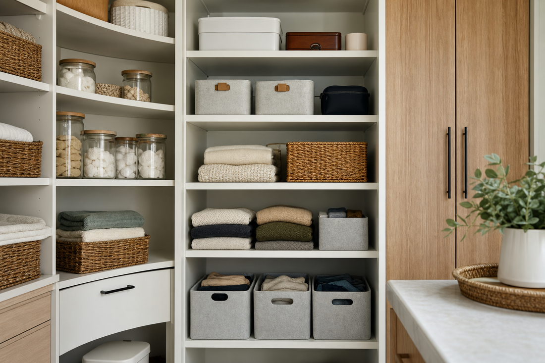 Unbranded orderly inspection setup featuring practical shelf organization