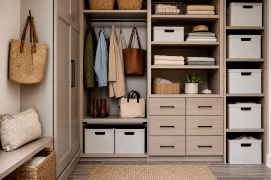 Unbranded orderly inspection setup featuring practical storage solutions