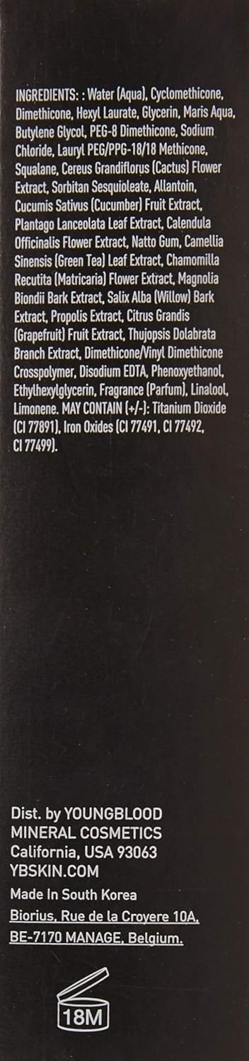 Youngblood Liquid Mineral Foundation, Pebble, 17 Shades, Vegan, Cruelty Free, Gluten-Free