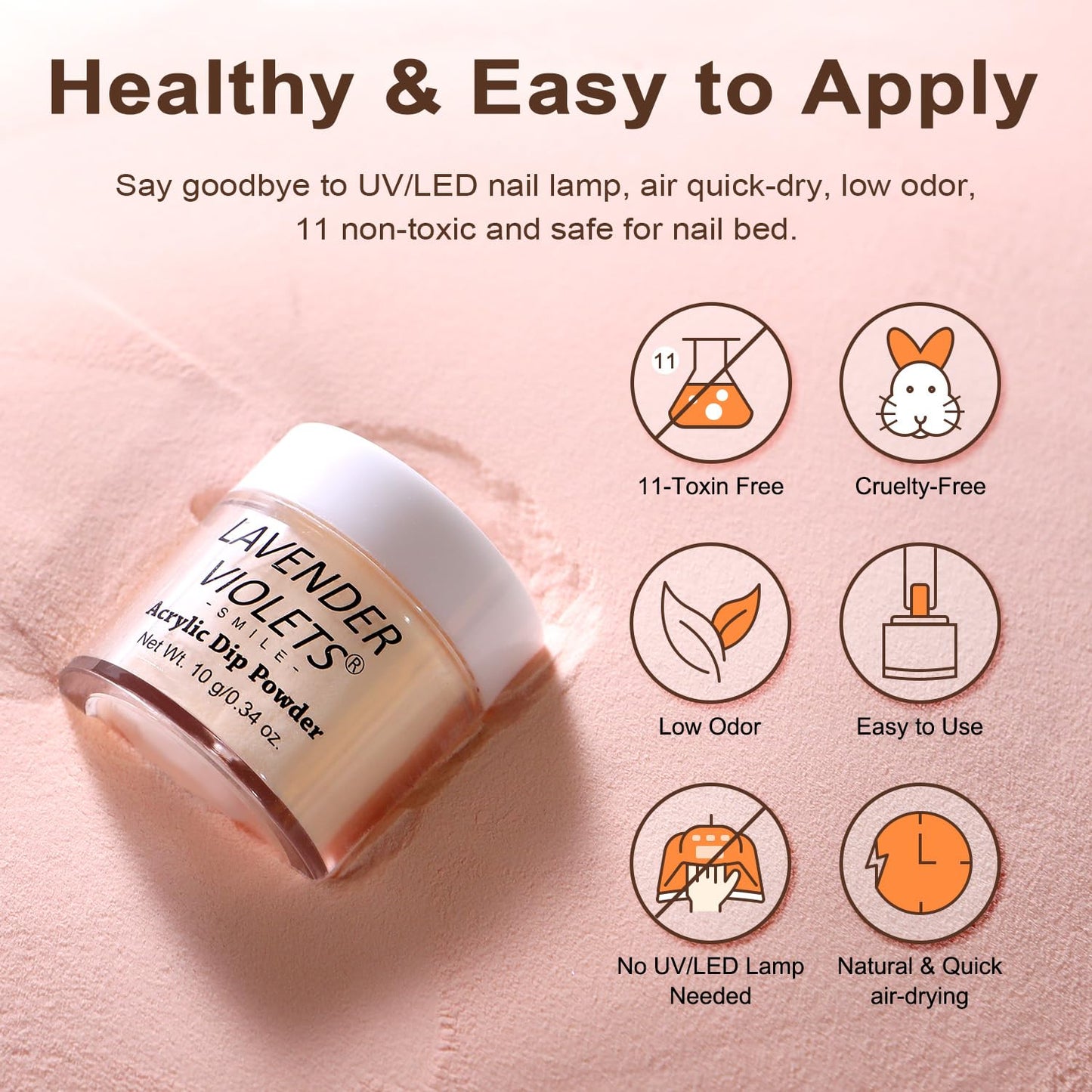 Lavender Violets 36 Colors Dip Powder Nail Kit Starter Quick Drying Dipping Powder Colors Set French Nail Nude Neon All Seasons for Home Salon M950