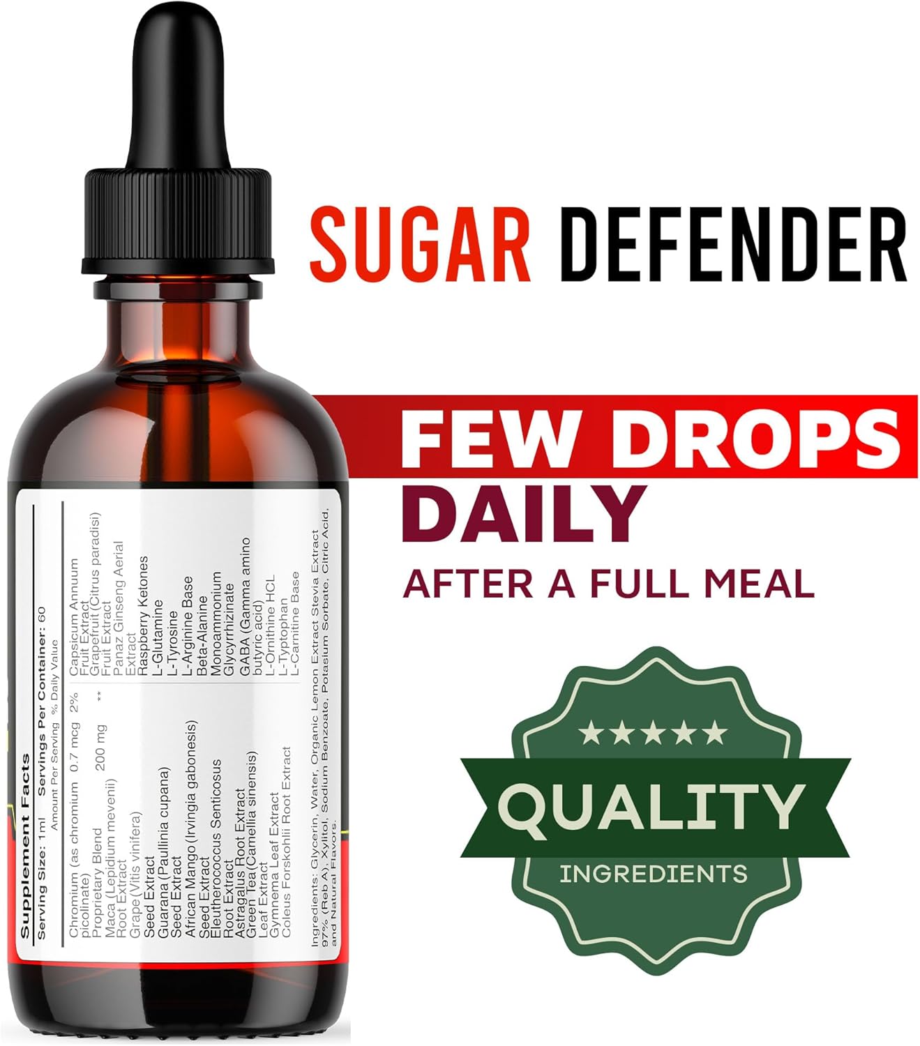 Sugar Defender - Sugar Defender Drops, Sugar Defense Super Formula, Sugar Defender 24, Sugar Defender Supplement, Sugar Defender Liquid, Defender Drop,Sugar Metabolism (60 Capsules) -2Pack